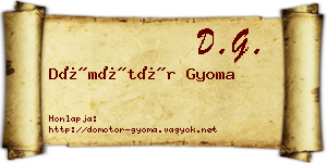 Dömötör Gyoma névjegykártya